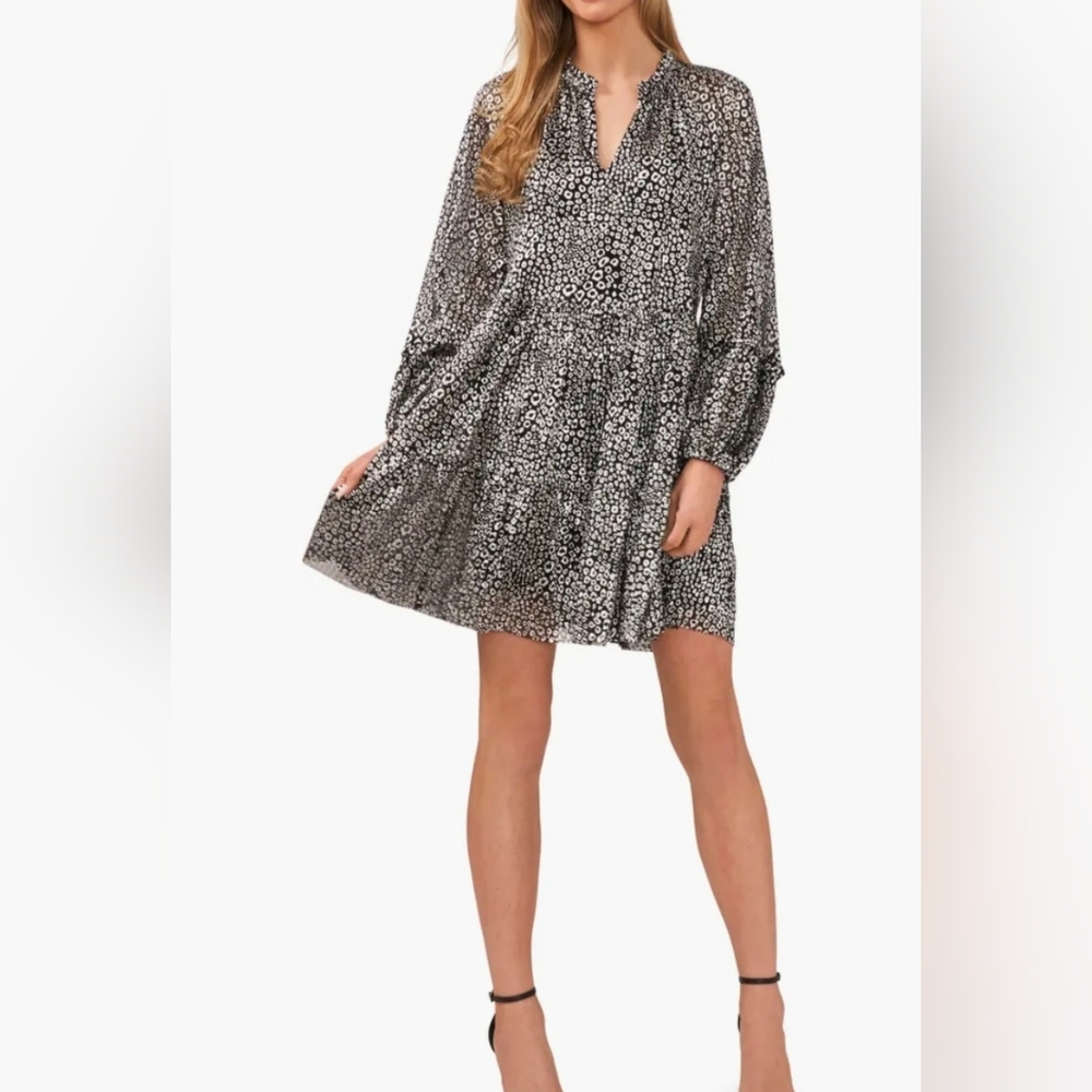 CeCe Metallic Baby Doll Dress
